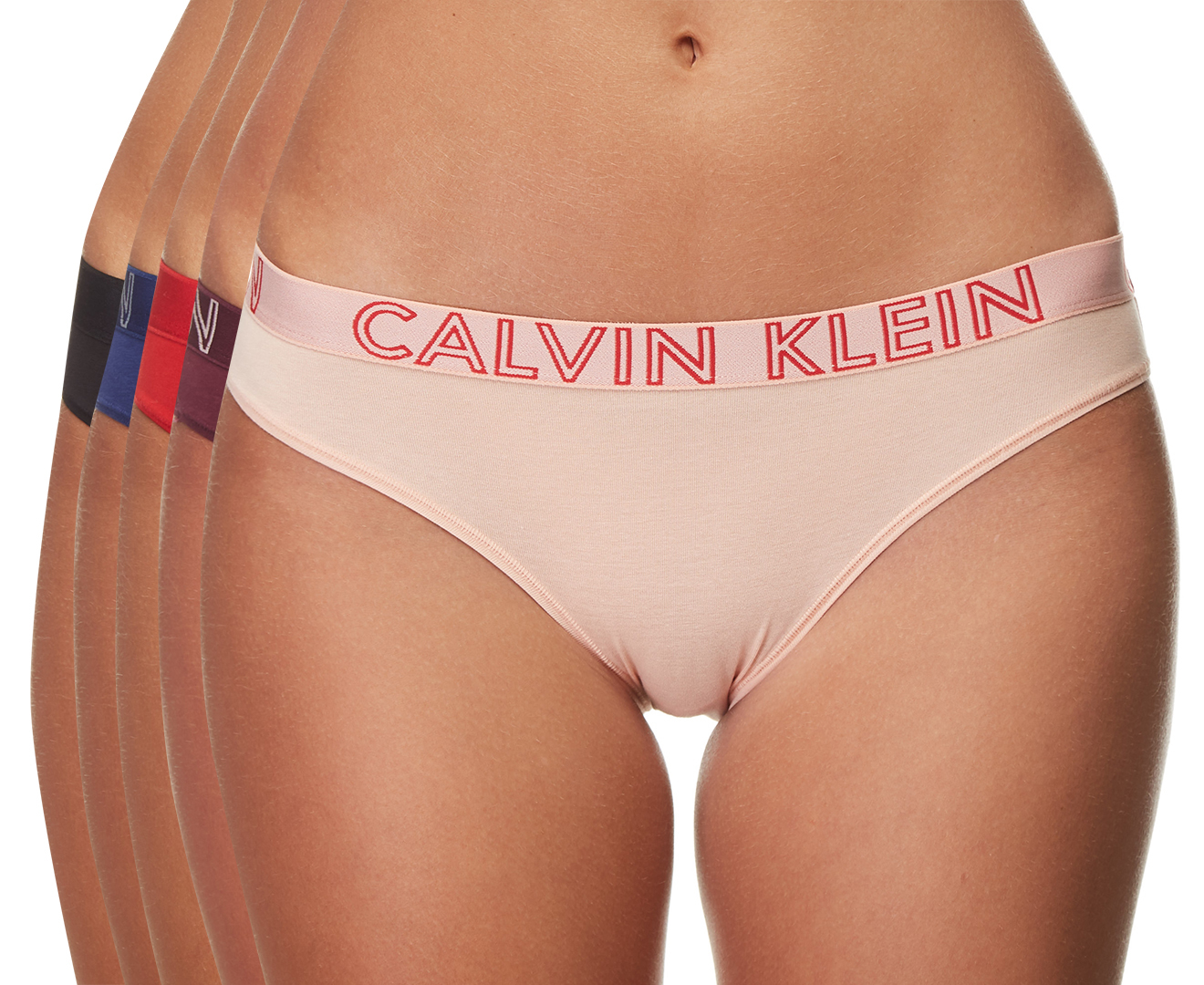Calvin Klein Women's Motive Cotton Bikini Briefs 3-Pack - Black