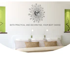 Decorative Crystal Sunburst Metal Wall Clock Home Art Decor Diameter 13 inch