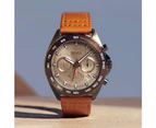 Hugo Boss Men's 46mm Intensity Leather Chronograph Watch - Brown