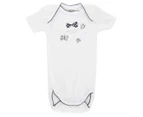 Absorba Baby Short Sleeve Bodysuit 2-Pack - White/Multi