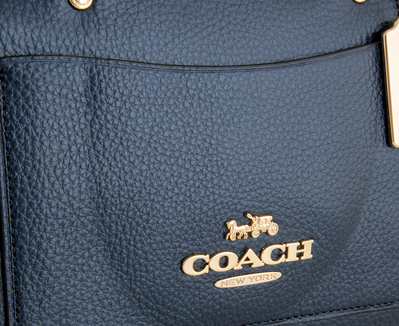 Coach Exotic Trim Mini Emma Bag - Metallic Denim | Catch.co.nz