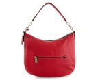 Coach Pebbled Leather Elle Hobo - Bright Red