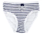 Absorba Girls' Teen Underpants & Top Set - White/Blue Stripe