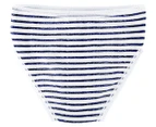 Absorba Girls' Teen Underpants & Top Set - White/Blue Stripe