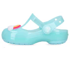 Crocs Girls' Isabella Charm Clogs - Ice Blue
