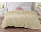 Luxury 720GSM Single / King Single Size Bed Mink Blanket Throw Rug Cream 160x200cm  Soft Thick & Warm