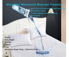 Single Size Bed Waterproof Fully Fitted Microfibre Mattress Protector  91x193x40cm Anti Allergy