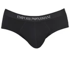 Emporio Armani Men's Pure Cotton Brief 3-Pack - Black