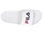 FILA Men's Drifter Slides - White/FILA Navy/FILA Red