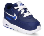 Nike Toddler Boys' Air Max 90 Leather Shoe - Blue Void/Game Royal-White