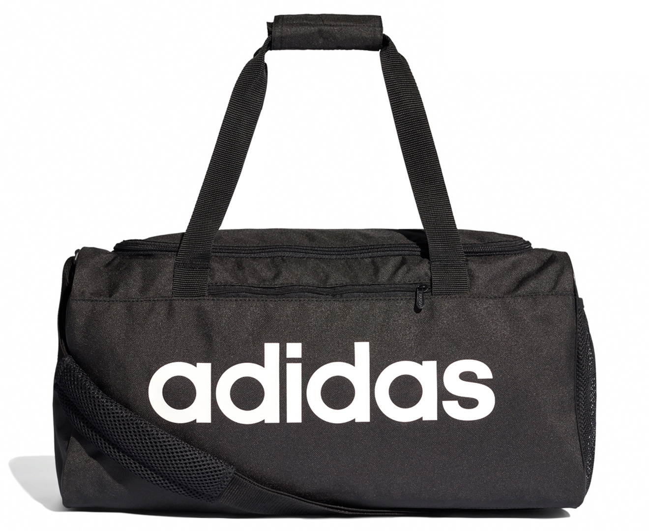 Adidas 25L Small Linear Core Duffle Bag - Black/White | Catch.co.nz