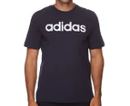 Adidas Men's Essentials Linear T-Shirt - Ink/White