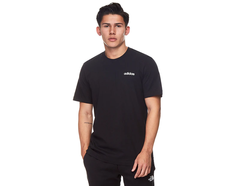 Adidas Men's Essentials Plain Tee / T-Shirt / Tshirt - Black