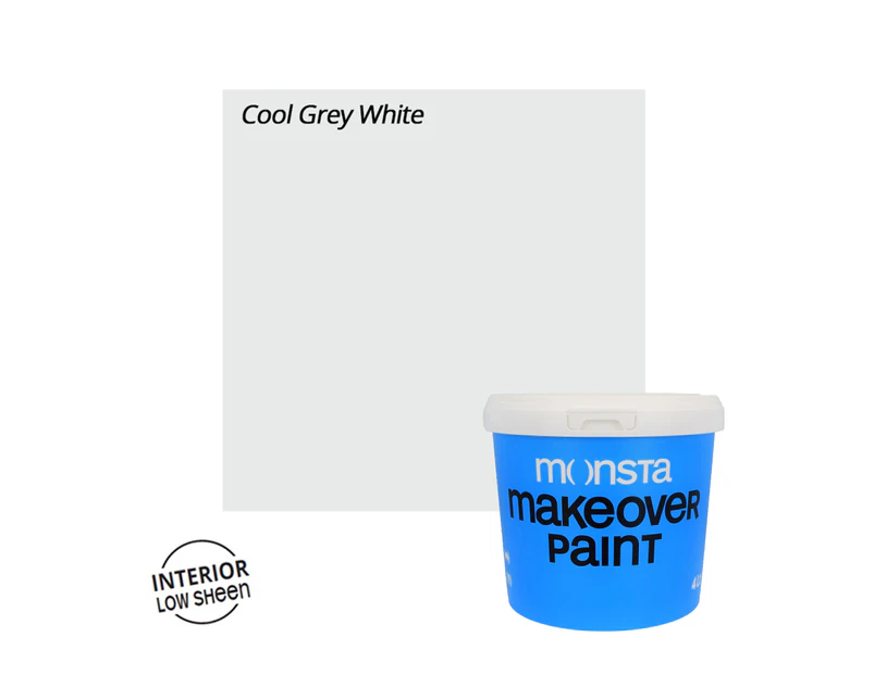 Interior Makeover Paint - Cool Grey White - Low Sheen