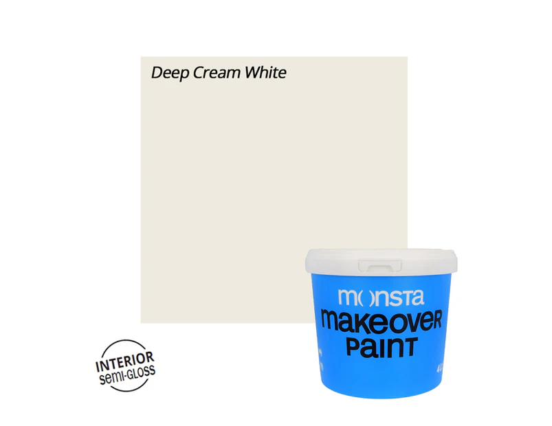Interior Makeover Paint - Deep Cream White - Semi-Gloss