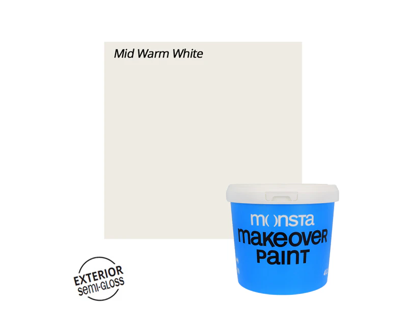 Exterior Makeover Paint - Mid Warm White - Semi-Gloss