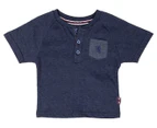 English Laundry Baby Henley T-Shirt & Pant 3-Piece Set - Navy