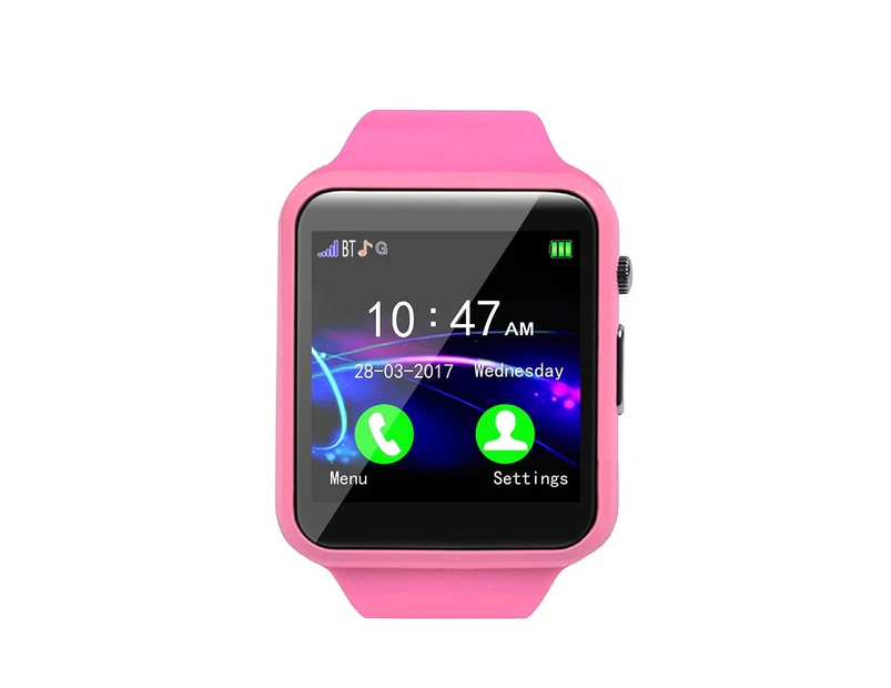 Kids Smart Watch Children Tracker Smartwatch with Camera Anti Lost for IOS Android BT Cell Phone Touch Screen Pedometer Calendar Pink