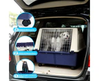 Pet Carrier Dog Cat Travel Crate Plastic Kennel W/Double Wire Doors