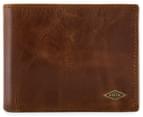 Fossil Ryan RFID ID Billfold Leather Wallet - Dark Brown 1