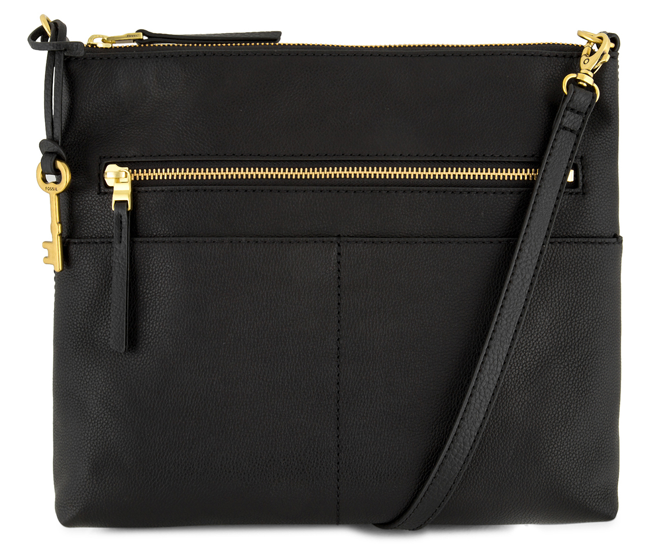 Fossil Fiona Leather Crossbody Bag - Black | Catch.com.au