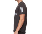 Adidas Men's Sport ID Logo T-Shirt - Black Melange