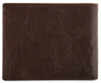 Fossil Ingram RFID Flip ID Leather Wallet - Brown