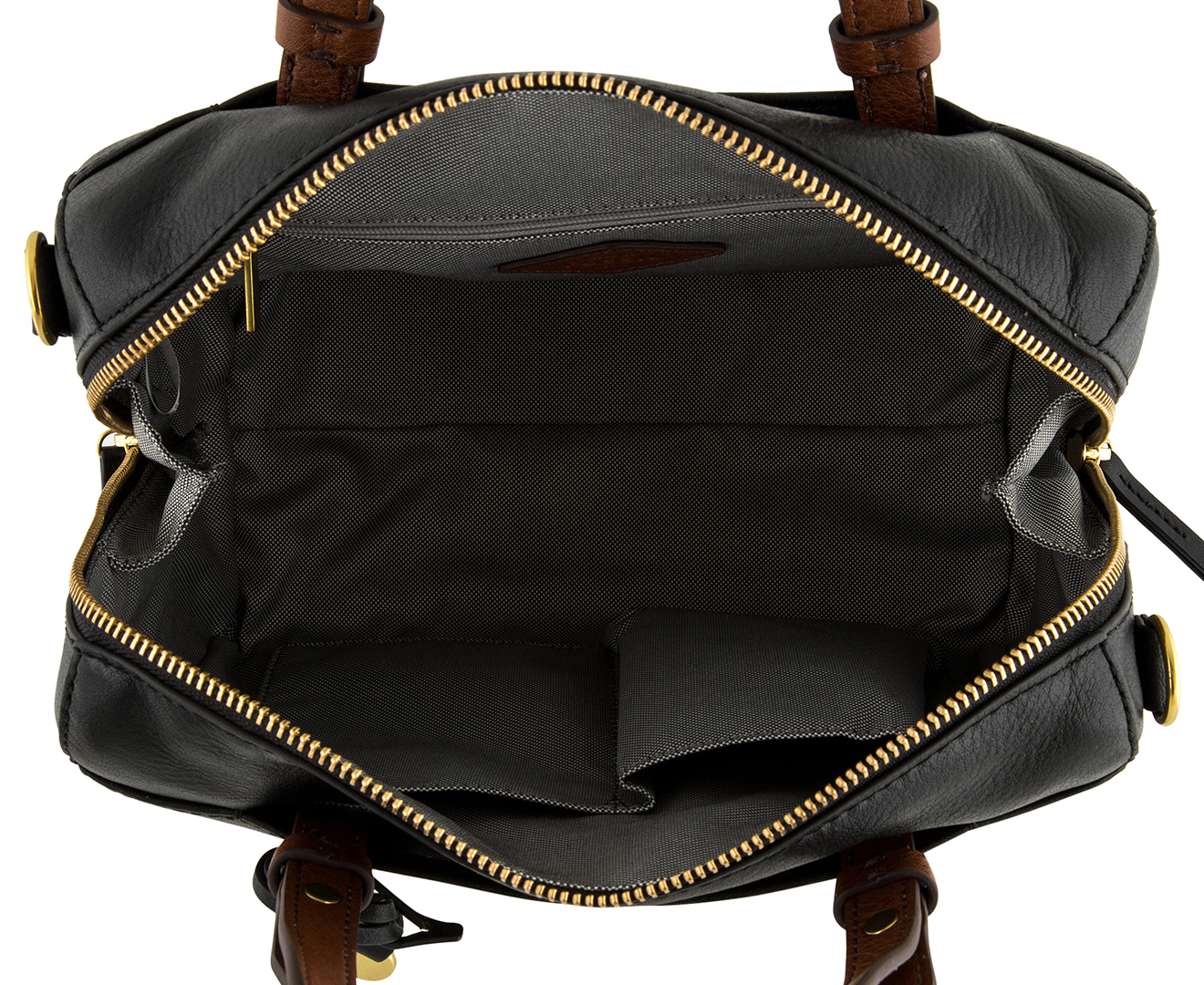 Fossil Rachel Leather Satchel - Black | Catch.co.nz