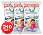 3 x Green Shield Food Surface Wipes 70pk