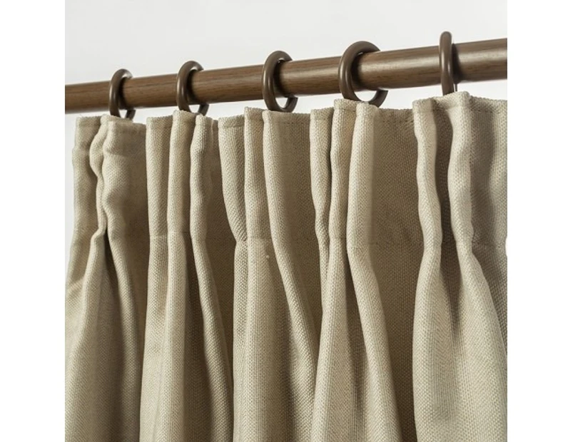 Linen Look Blackout Curtain Pinch Pleat Light Linen