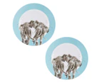 Wrendale Designs Elephant Set of 2 Melamine Dinner Plates