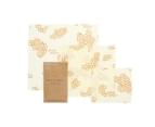 Set of 3 Assorted Size Beeswax Wraps Honeycomb 1