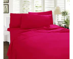 Percale Fitted Sheet Set Fitted with 38cm Wall Hot Pink