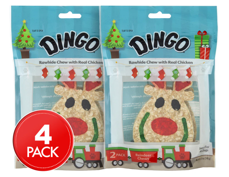 2 x Dingo Rawhide Chew 2pk - Reindeer