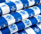 Pantry Magic 60-Inch Fleur-De-Lis Round Tablecloth - Blue
