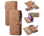 Brown Genuine CaseMe Leather Purse Wallet Case Cover For Samsung Galaxy S10