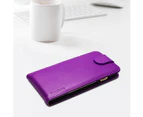 For iPhone 6S,6 Case,iCoverLover Vertical Flip Genuine Leather Cover,Purple