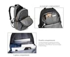 CoolBELL Multi-compartment Laptop Backpack-Grey 2