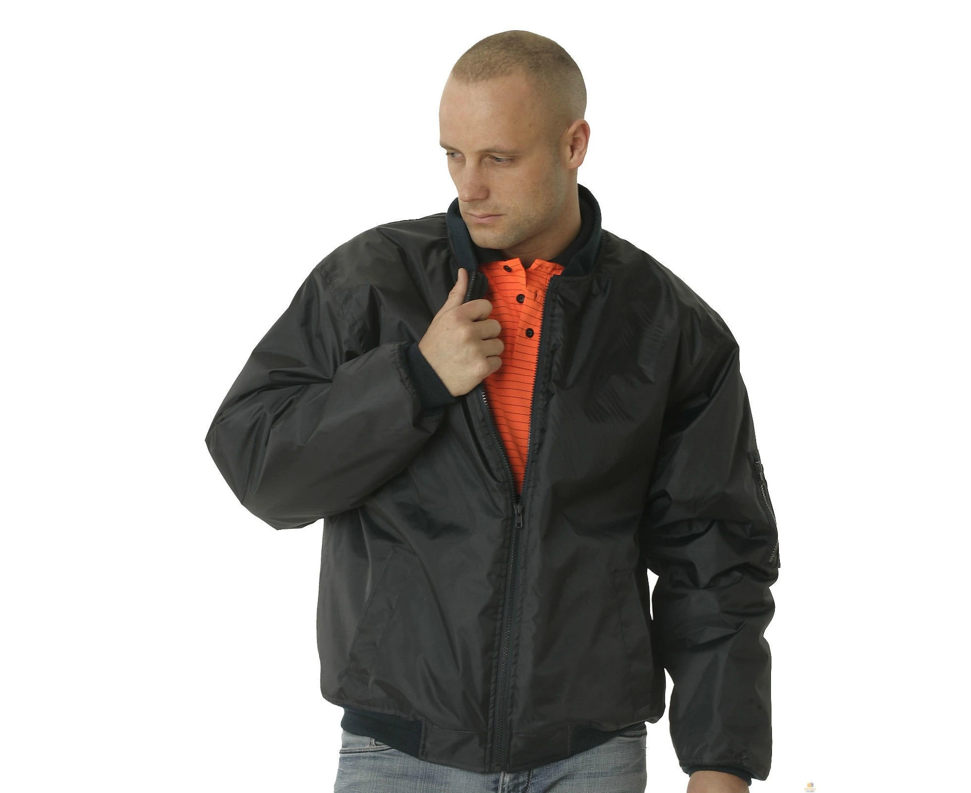 Huski Combat Bomber Jacket Workwear - Black