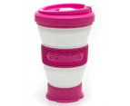Pokito 3-in-1 Reusable Collapsible Coffee Cup - Raspberry