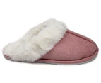 Jessica Simpson Women's Faux Fur Mule Slide w/ Seam - Dusty Pink