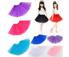 Sequin Tulle Tutu Skirt Ballet Kids Princess Dressup Party Baby Girls Dance Wear - Rose
