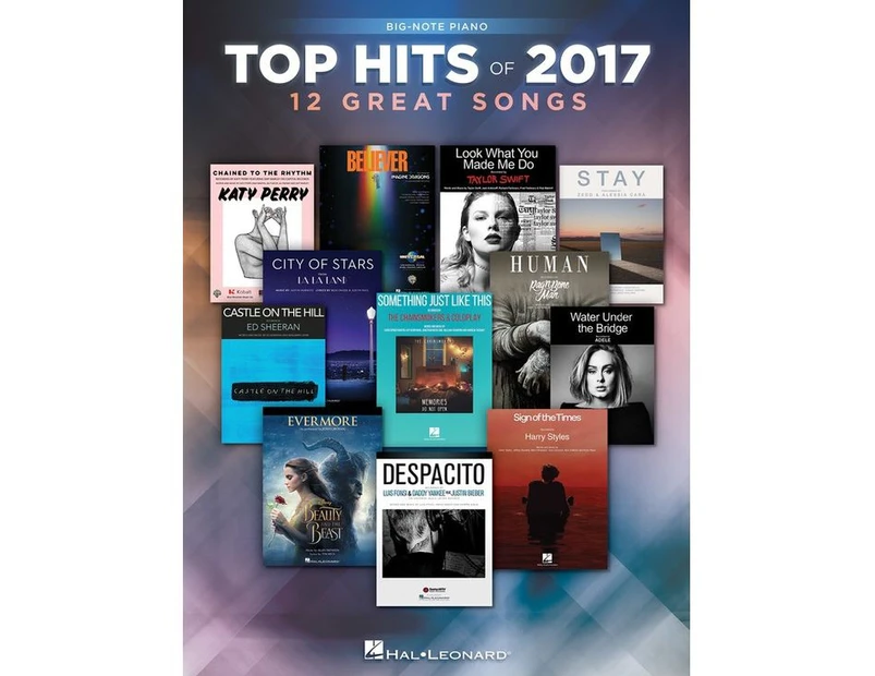 Top Hits Of 2017 For Big-Note Piano