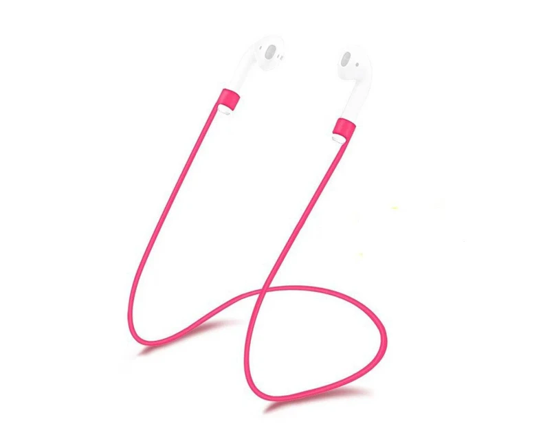 For Apple AirPods Strap Magenta Silicone Unisex Earphones Anti-Lost Line