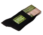 10 Pairs Men's Bamboo Fibre Socks Work Odor Sweat Resistant Natural Comfortable - Black (10 Pairs)