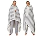 Apartmento Hooded Snuggle Blanket - Silver 1