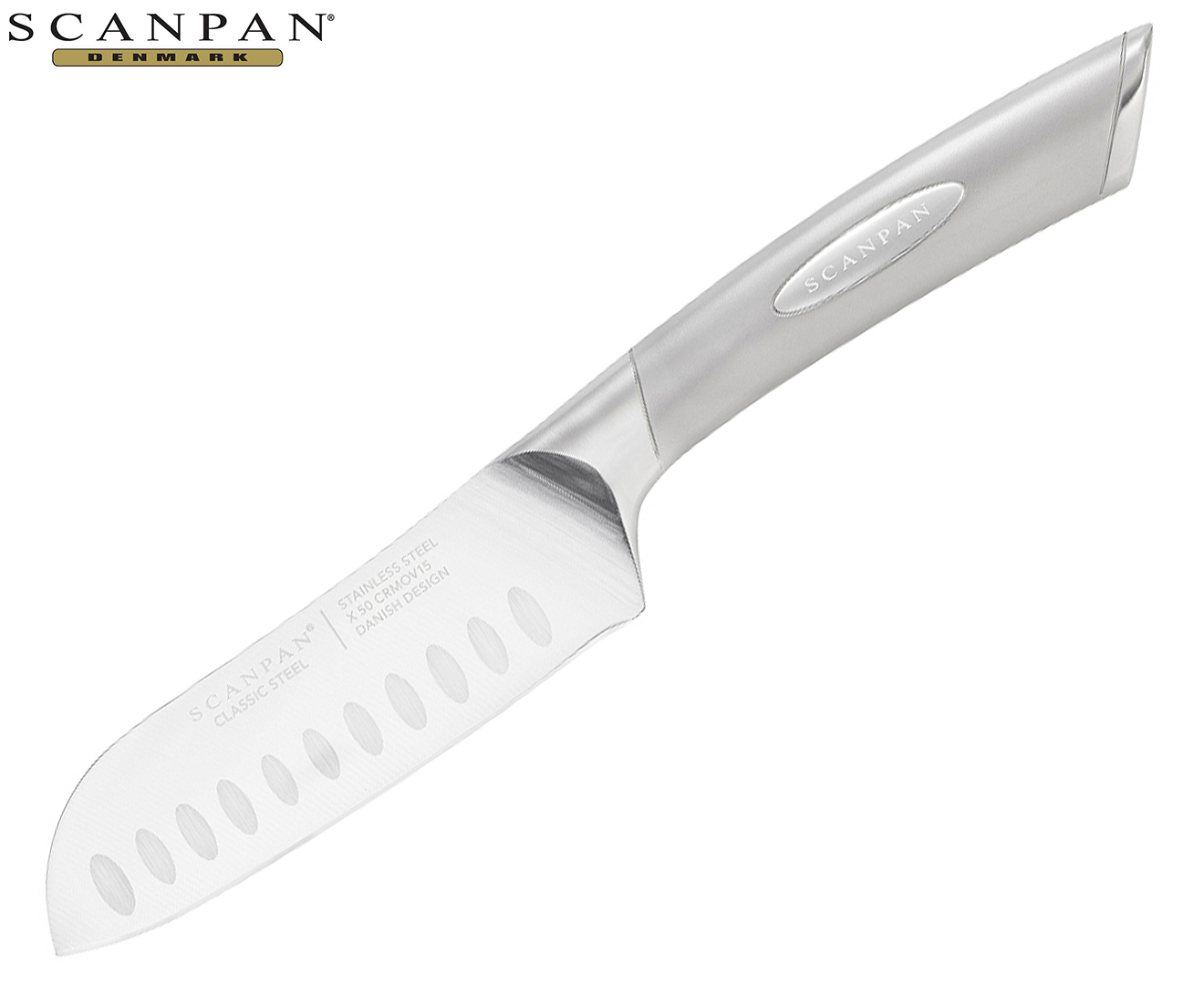 Scanpan Classic Santoku Knife with Granton Edge 12.5cm