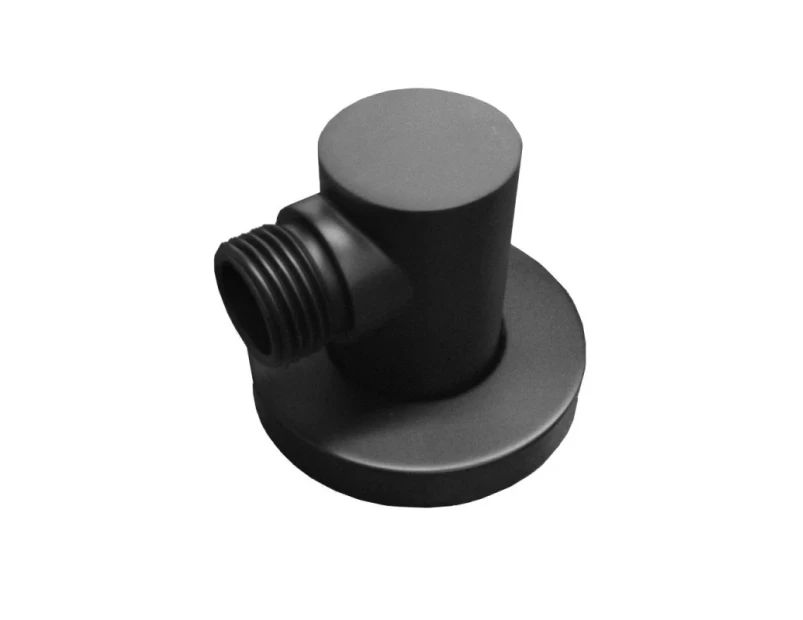 Water Inlet Shower Wall Elbow/Round Brass Connector Connection Water Hose Inlet Black