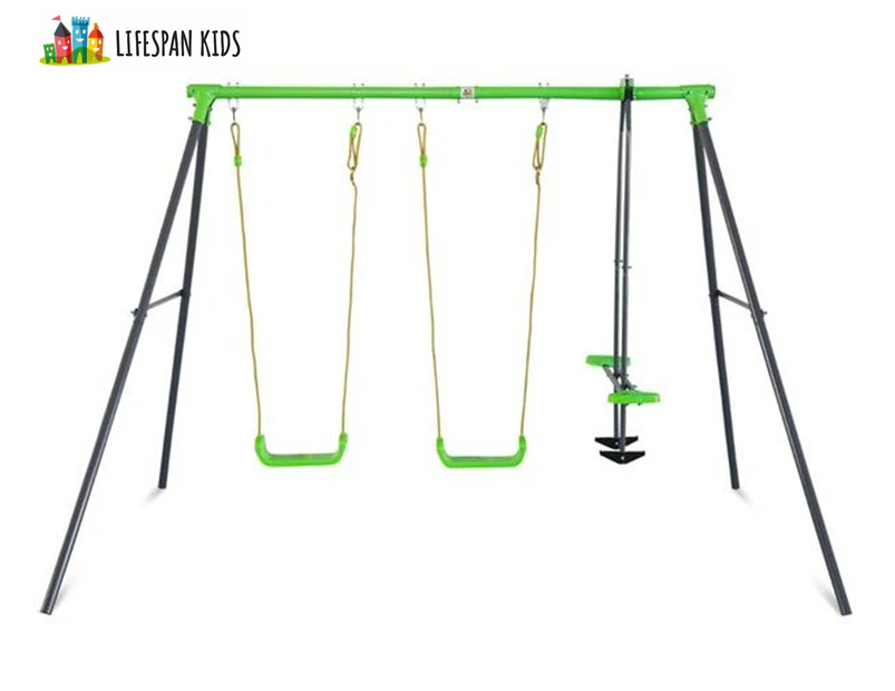 Lifespan Kids 306x198x183cm Hurley Metal 2-Swing Set