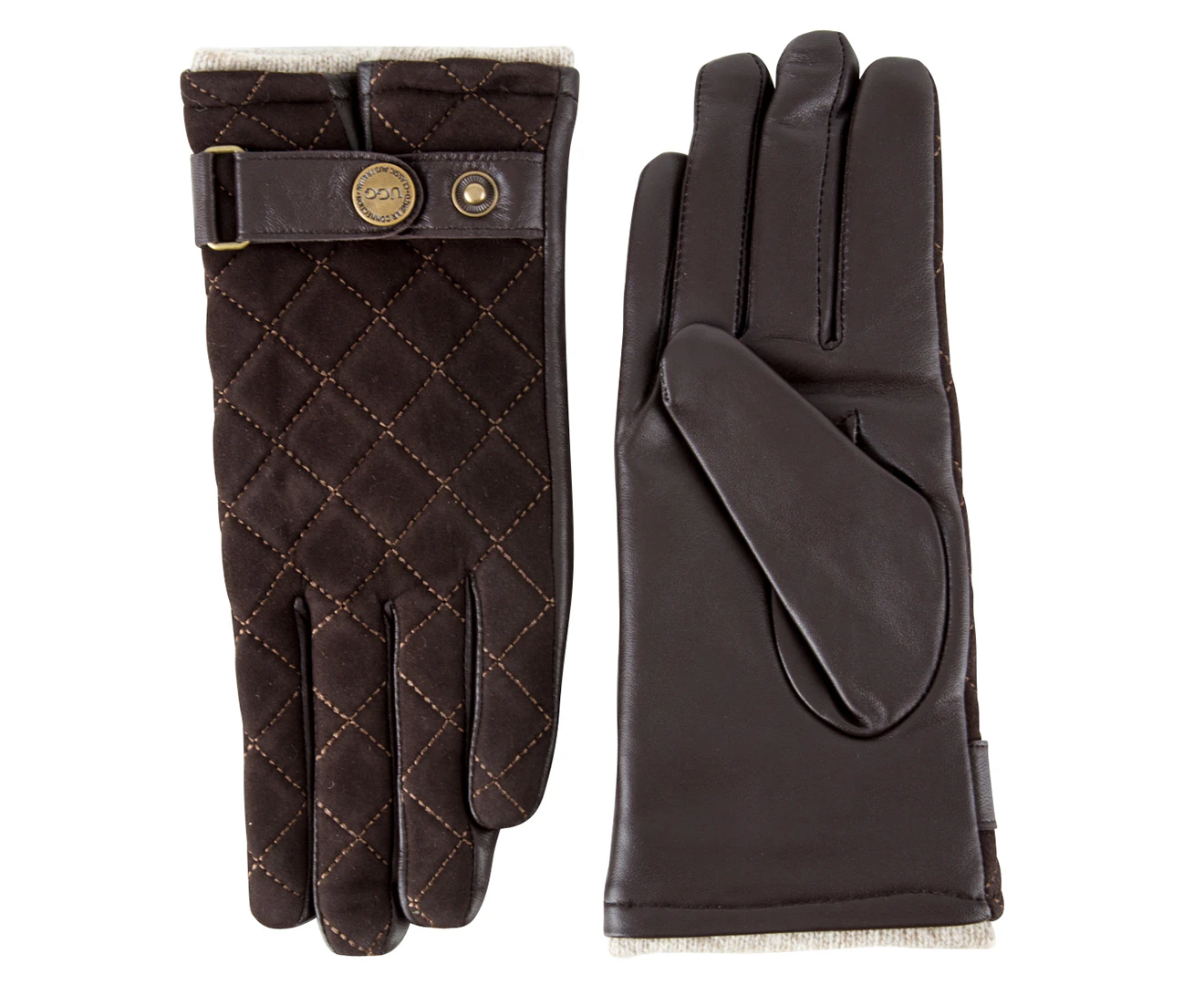 OZWEAR Connection Ugg Women's Quilted Glove - Chocolate